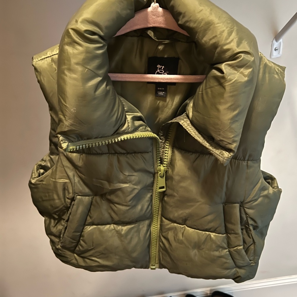 Art Class Kids Olive Puffer Vest